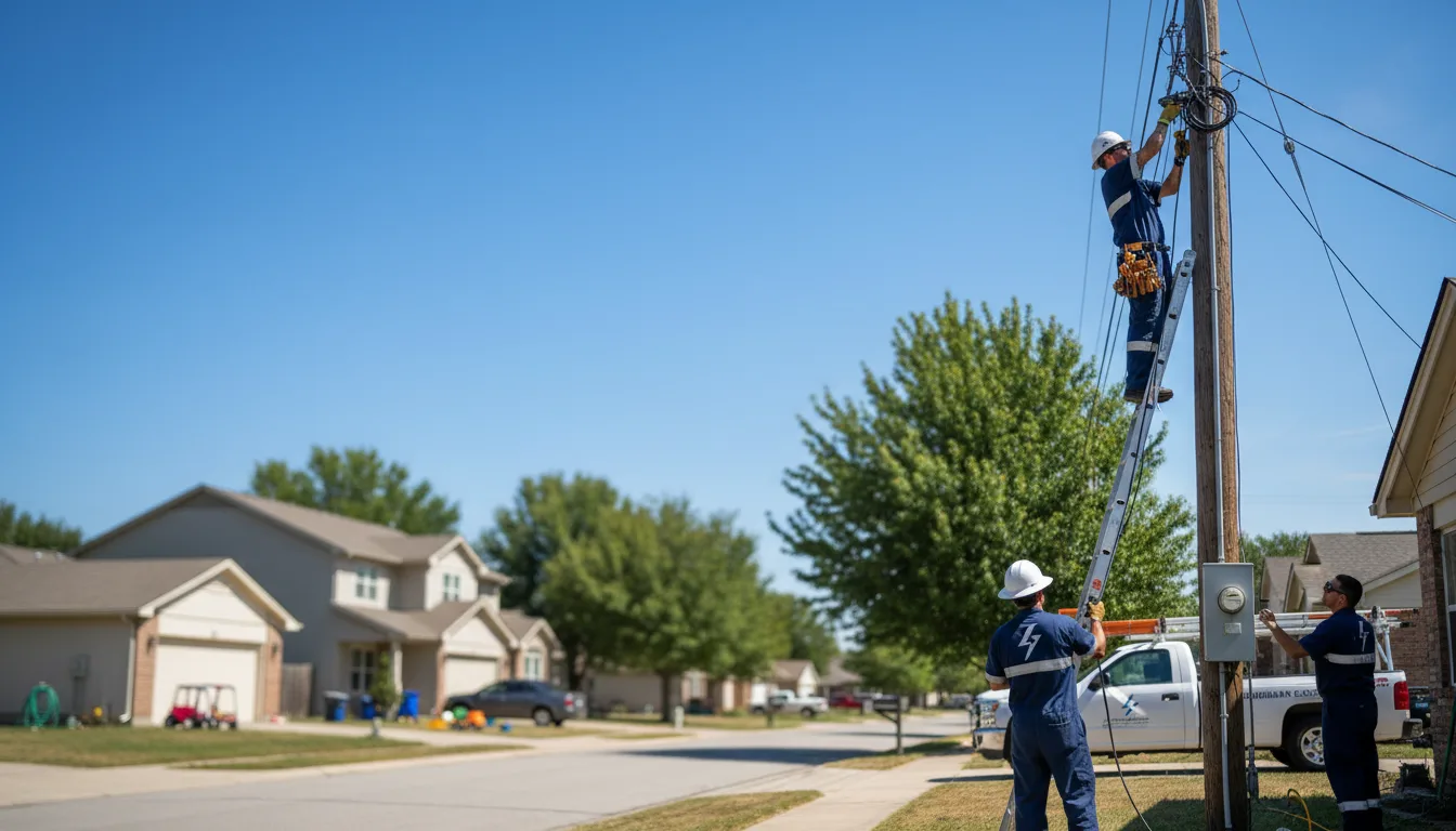 Residential electrician providing installation services in Wewoka, OK